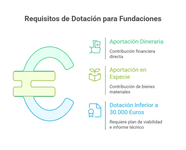 Requisitos de dotación para fundaciones