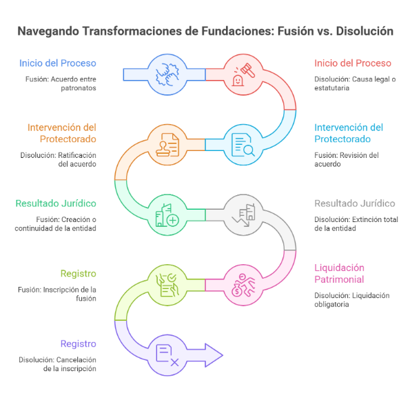 Navegando transformaciones de fundaciones - fundacion vs disolucion
